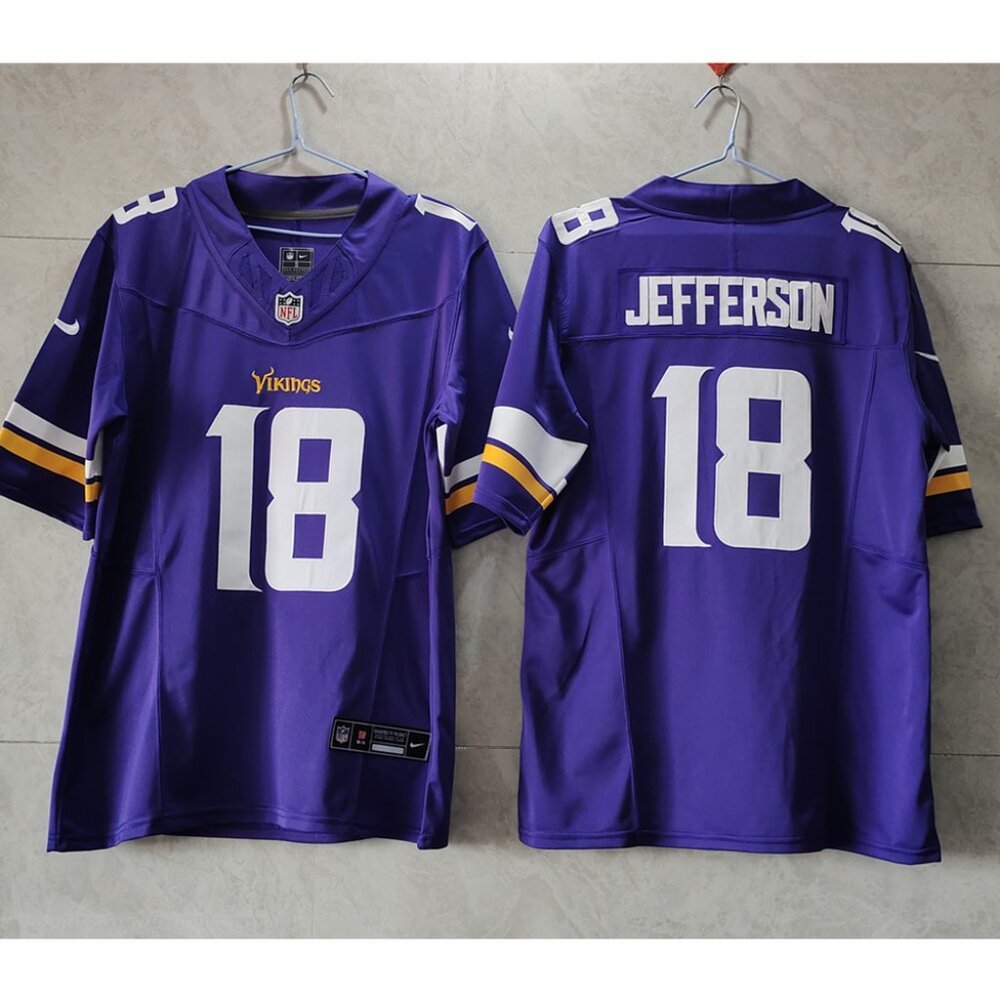 18 Justin Jefferson Purple Vapor FUSE Stitched Jersey